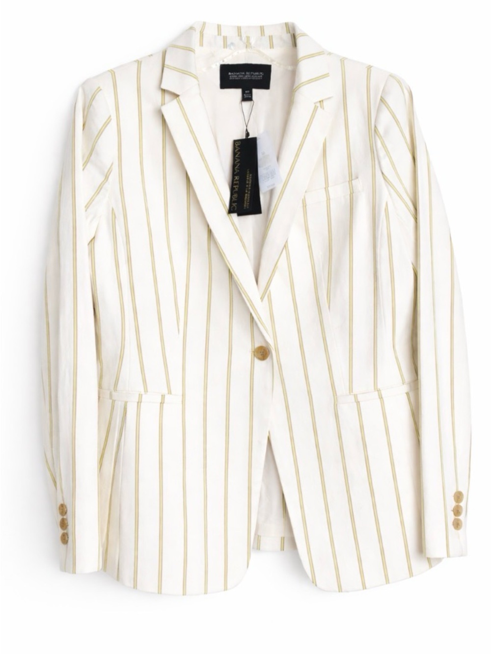 2 for $50 Banana Republic Offwhite Blazer with Lime Pinstripes